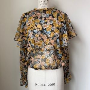 ZARA Floral Blouse